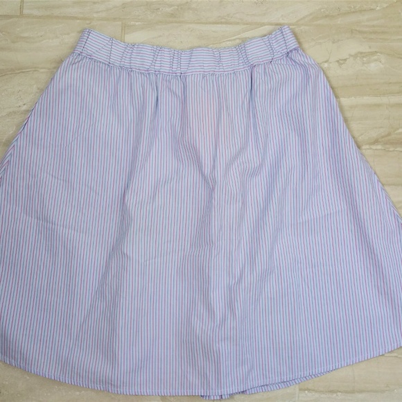 J.CREW CANDY STRIPER BLUE & RED STRIPED CIRCLE COTTON FLARED MINI SKIRT S - Picture 6 of 7